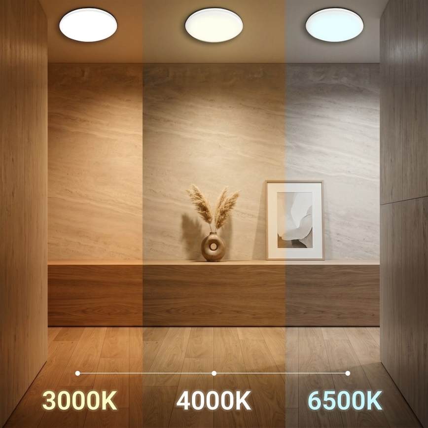 LED таванно осветително тяло HUGO LED/16/24/32W/230V 3000/4000/6500K Ø 37 см IP54 бяло
