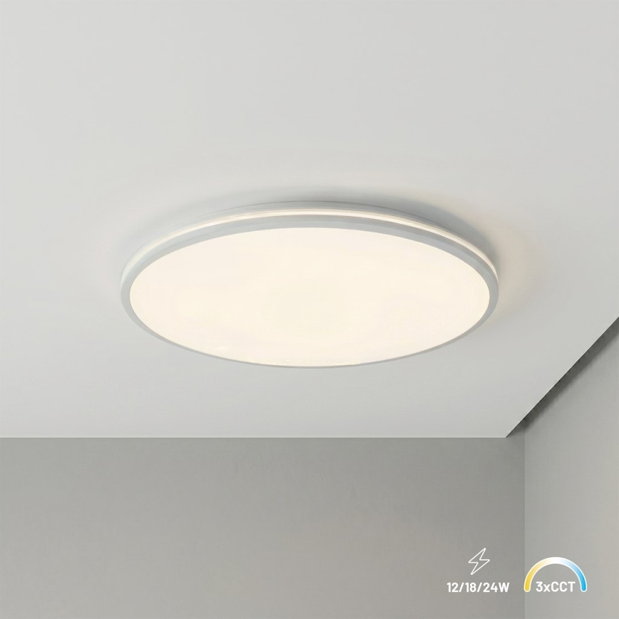 LED таванно осветително тяло HUGO LED/16/24/32W/230V 3000/4000/6500K Ø 37 см IP54 бяло
