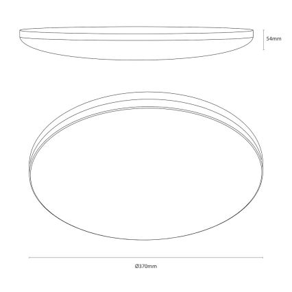LED таванно осветително тяло HUGO LED/16/24/32W/230V 3000/4000/6500K Ø 37 см IP54 бяло