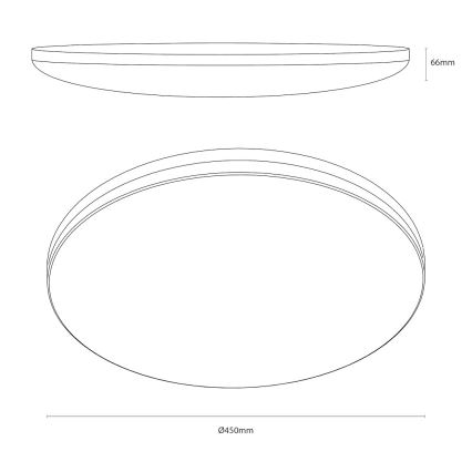 LED таванно осветително тяло HUGO LED/21/32/42W/230V 3000/4000/6500K Ø 45 см IP54 бял