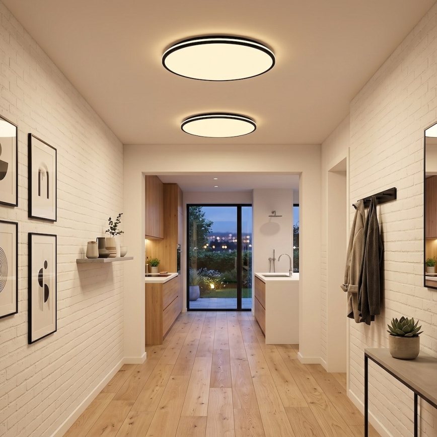 LED таванно осветително тяло HUGO LED/21/32/42W/230V 3000/4000/6500K Ø 45 см IP54 черно