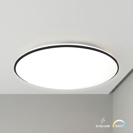 LED таванно осветително тяло HUGO LED/21/32/42W/230V 3000/4000/6500K Ø 45 см IP54 черно