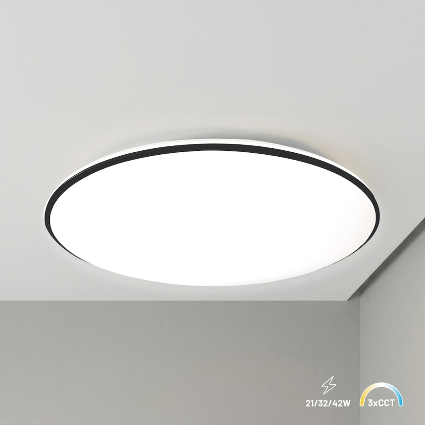 LED таванно осветително тяло HUGO LED/21/32/42W/230V 3000/4000/6500K Ø 45 см IP54 черно