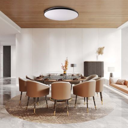 LED регулируемо таванно осветително тяло KERN LED/80W/230V 3000-6000K Ø 80 см черно + дистанционно управление