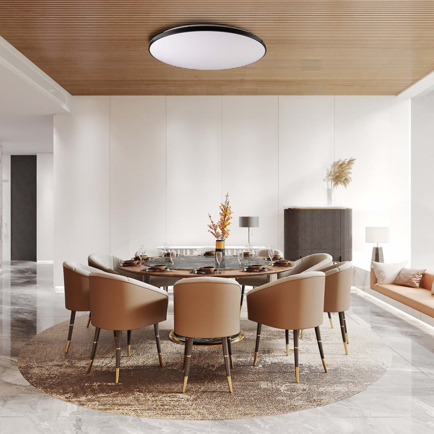 LED регулируемо таванно осветително тяло KERN LED/80W/230V 3000-6000K Ø 80 см черно + дистанционно управление