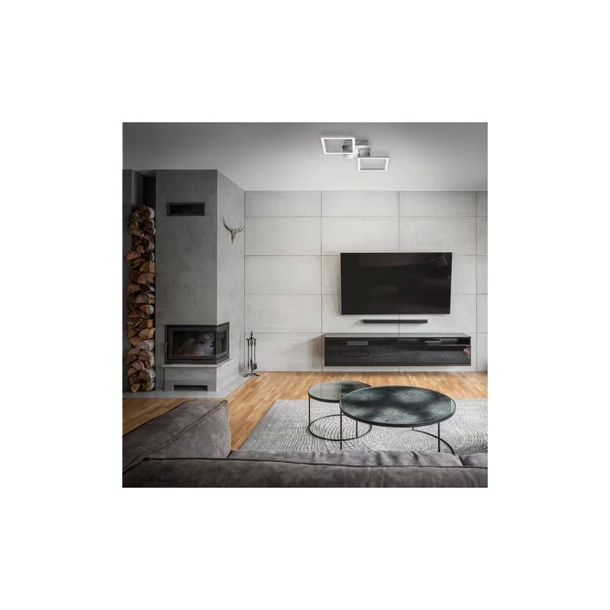 LED таванно осветително тяло LED/10W/230V 3000K матов хром