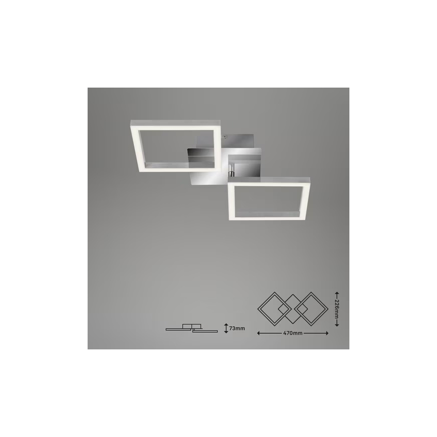 LED таванно осветително тяло LED/10W/230V 3000K матов хром