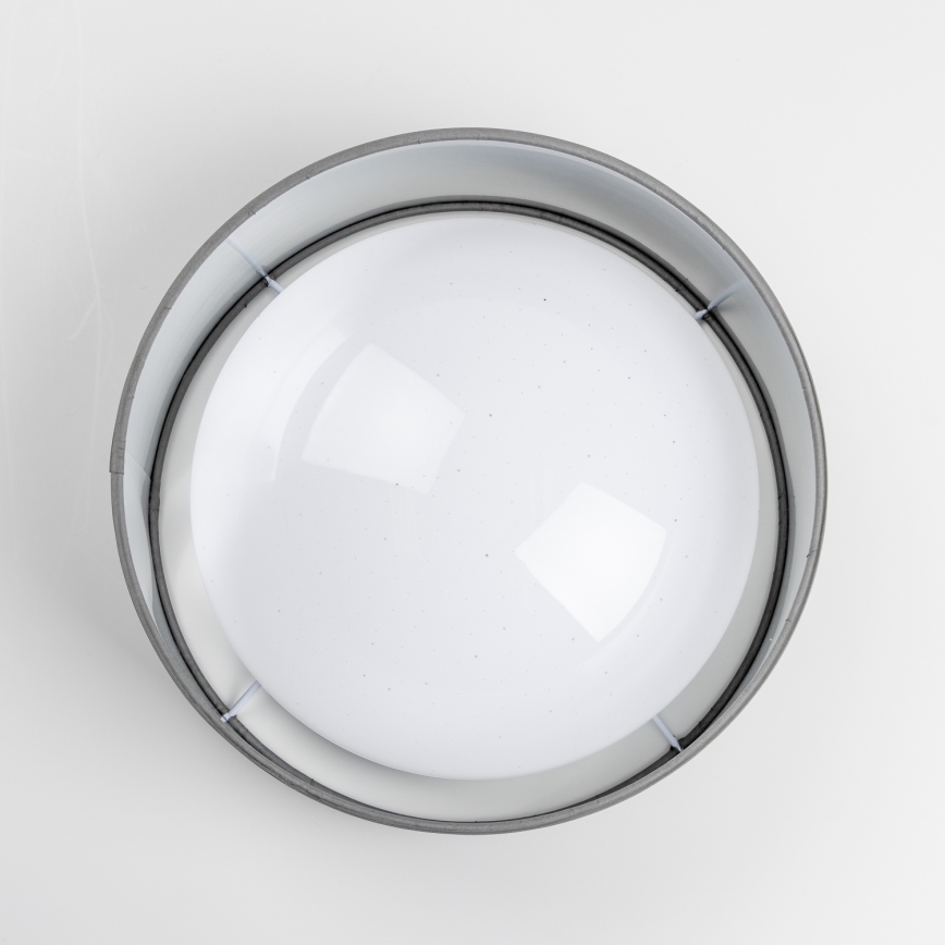 LED таванно осветително тяло LED/12W/230V Ø 32 см сиво/сребристо