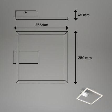 LED таванно осветително тяло LED/14W/230V матов хром