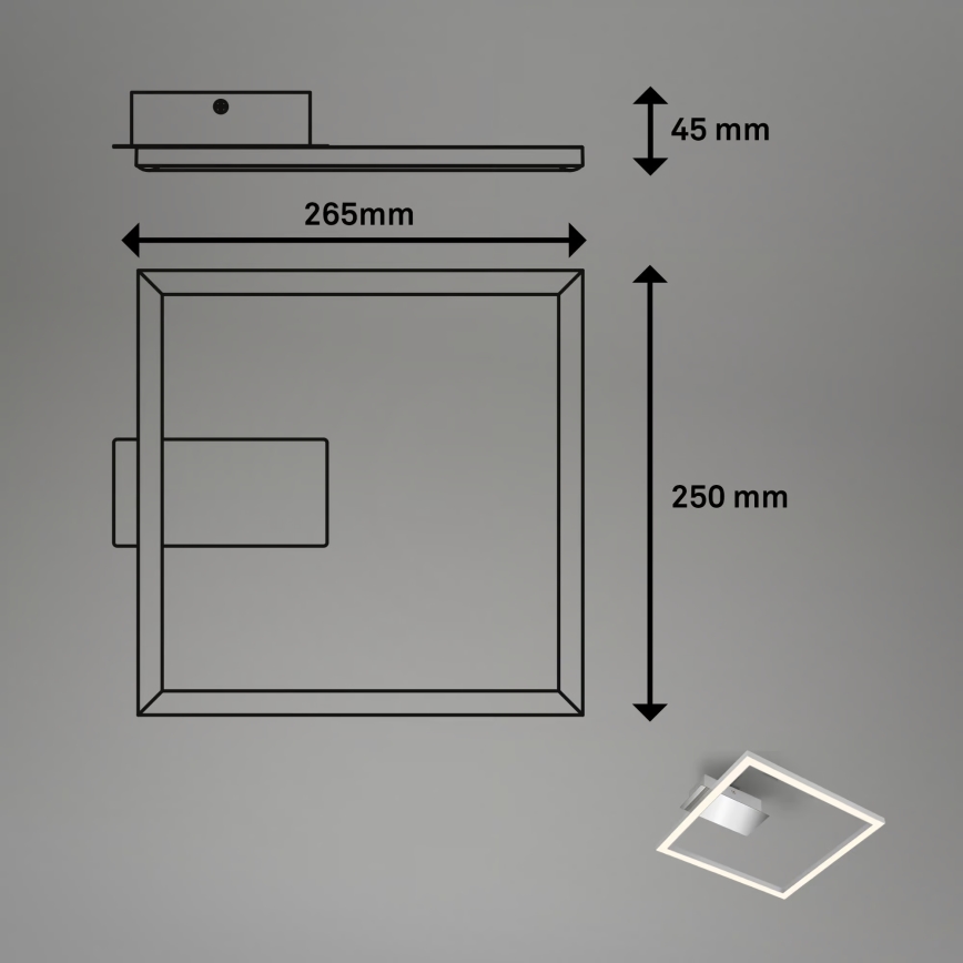 LED таванно осветително тяло LED/14W/230V матов хром