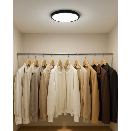 LED таванно осветително тяло LED/18W/230V 3000/4000/6500K pr. 23 cm черно