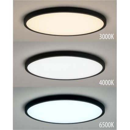 LED таванно осветително тяло LED/18W/230V 3000/4000/6500K pr. 23 cm черно