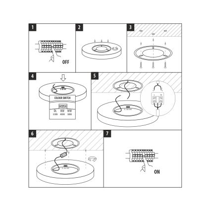LED таванно осветително тяло LED/18W/230V 3000/4000/6500K Ø 23 см кафяво