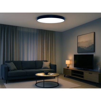 LED таванно осветително тяло LED/200W/230V 3000/4000/6500K, диаметър 100 см, черно