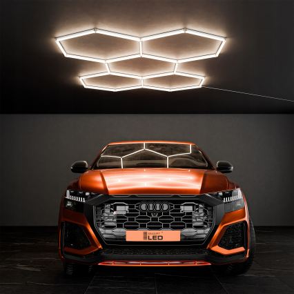 LED таванно осветително тяло HEXAGON LED/240W/85-265V 4000K 298x209 cm CRI 90 IP44 бяло