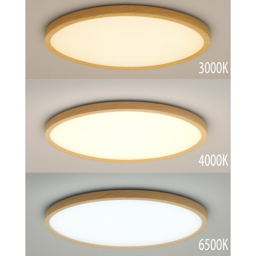 LED таванно осветително тяло LED/24W/230V 3000/4000/6500K, Ø 30 см, бежово