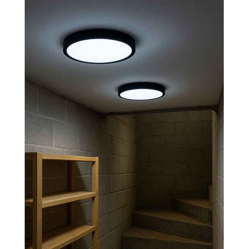 LED таванно осветително тяло LED/32W/230V 3000/4000/6500K Ø 40 cm черно