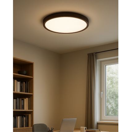 LED таванно осветително тяло LED/32W/230V 3000/4000/6500K Ø 40 cm кафяво