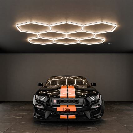 LED таванно осветително тяло HEXAGON LED/350W/85-265V 4000K 313x298 cm CRI 90 IP44 бяло