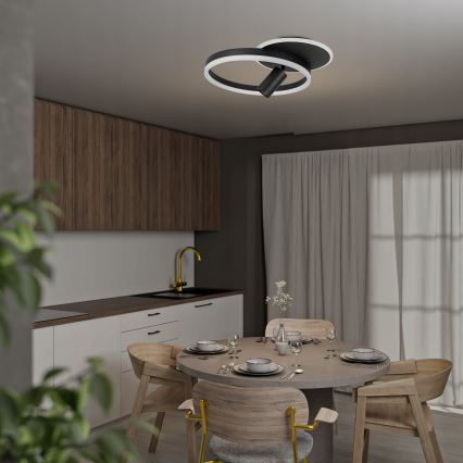 LED таванно осветително тяло LED/38W/230V + 1xGU10/30W черно