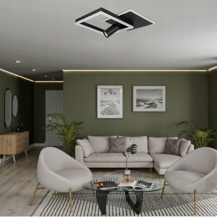 LED таванно осветително тяло LED/38W/230V + 1xGU10/30W черно