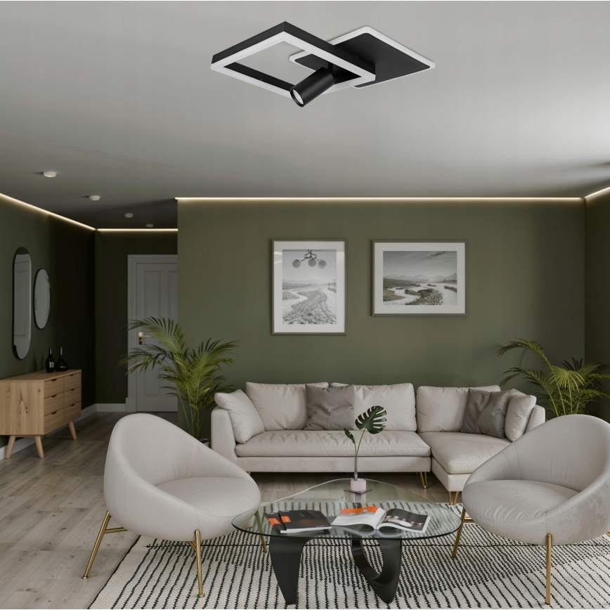 LED таванно осветително тяло LED/38W/230V + 1xGU10/30W черно