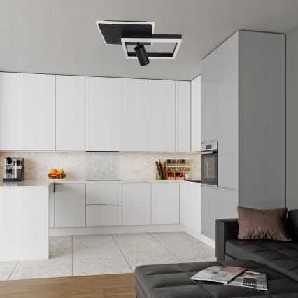 LED таванно осветително тяло LED/38W/230V + 1xGU10/30W черно