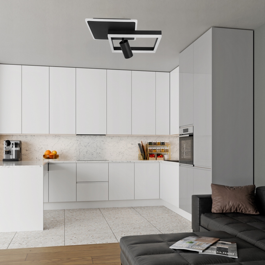 LED таванно осветително тяло LED/38W/230V + 1xGU10/30W черно