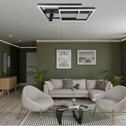 LED таванно осветително тяло LED/38W/230V + 1xGU10/30W черно