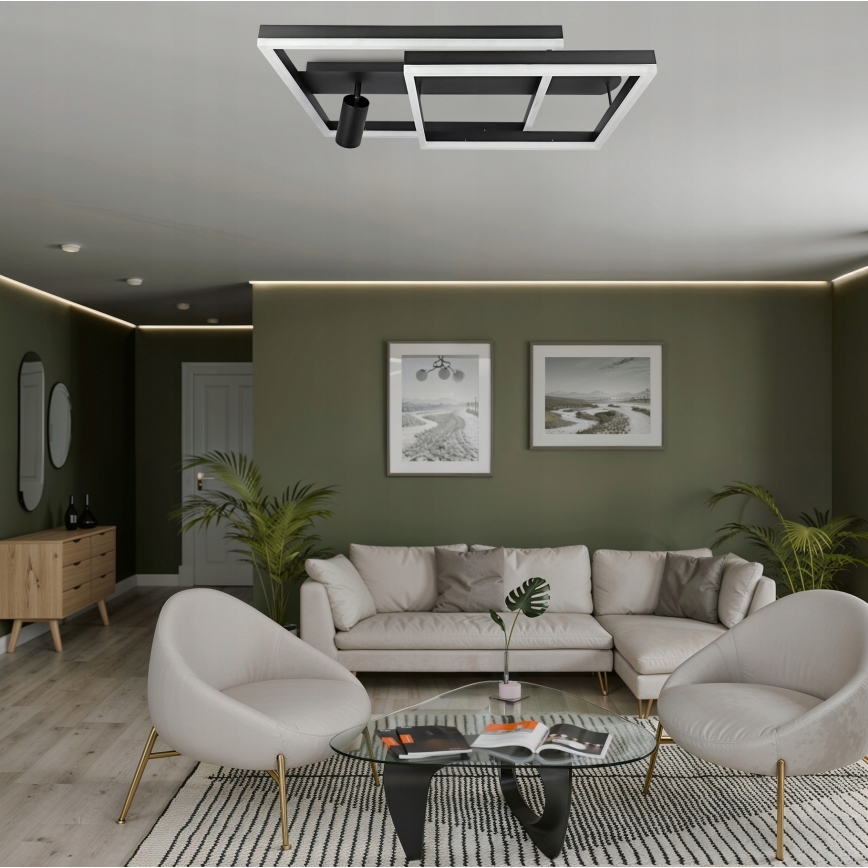 LED таванно осветително тяло LED/38W/230V + 1xGU10/30W черно