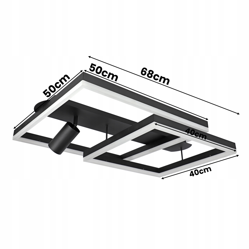 LED таванно осветително тяло LED/38W/230V + 1xGU10/30W черно