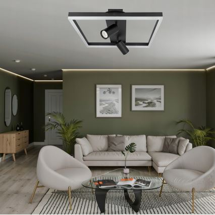 LED таванно осветително тяло LED/38W/230V + 2xGU10/30W черно