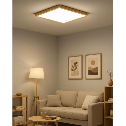 LED таванно осветително тяло LED/40W/230V 3000/4000/6500K 50x50 cm бежово