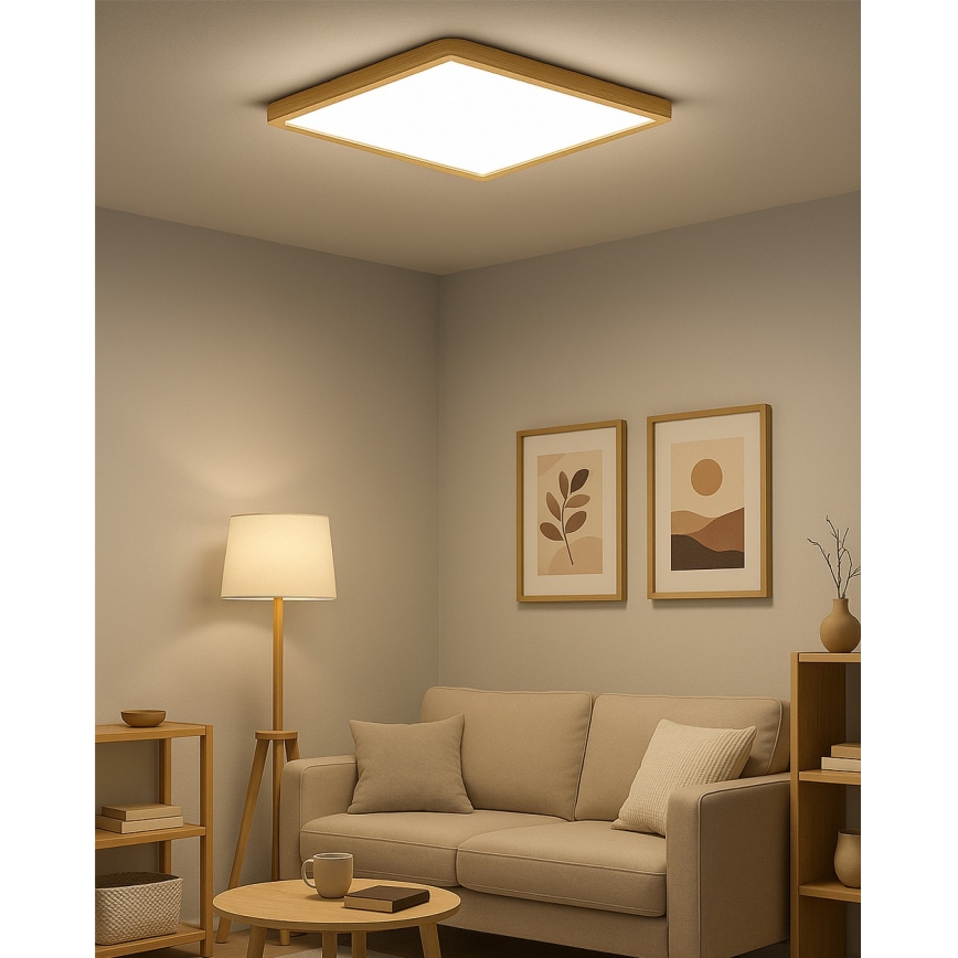 LED таванно осветително тяло LED/40W/230V 3000/4000/6500K 50x50 cm бежово