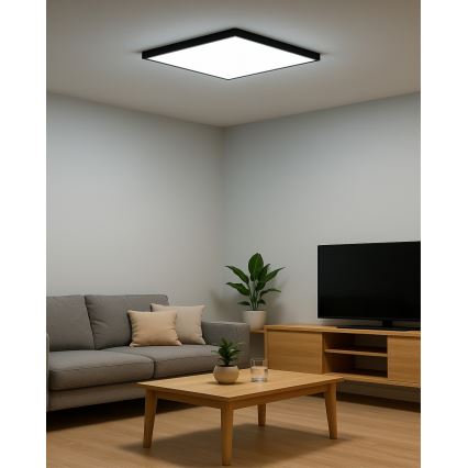 LED таванно осветително тяло LED/40W/230V 3000/4000/6500K 50x50 cm черно