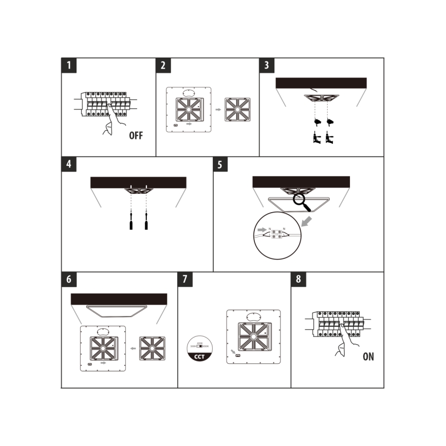LED таванно осветително тяло LED/40W/230V 3000/4000/6500K 50x50 см бяло