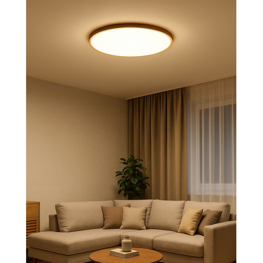 LED таванно осветително тяло LED/40W/230V 3000/4000/6500K Ø 50 cm бежово