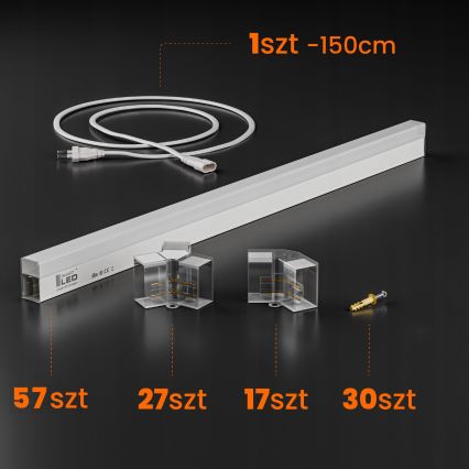 LED таванно осветително тяло HEXAGON LED/570W/85-265V 6500K 522x298 см CRI 90 IP44 бяло