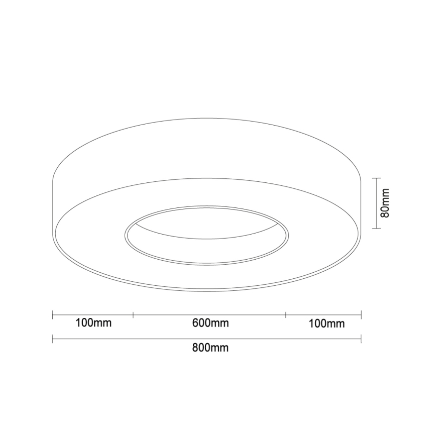 LED таванно осветително тяло LED/80W/230V 3000/4000/6500K Ø 80 см бяло
