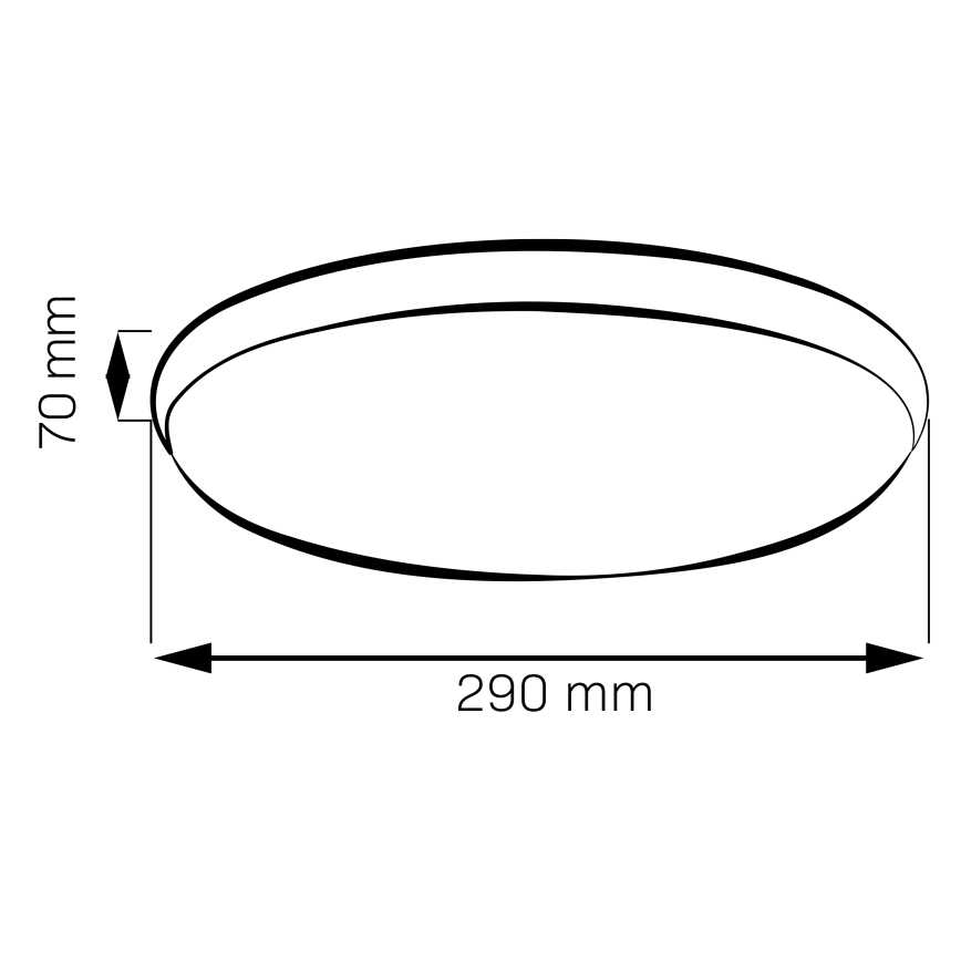 LED таванно осветително тяло LIBRA LED/15W/230V 4000K Ø 29 см черно