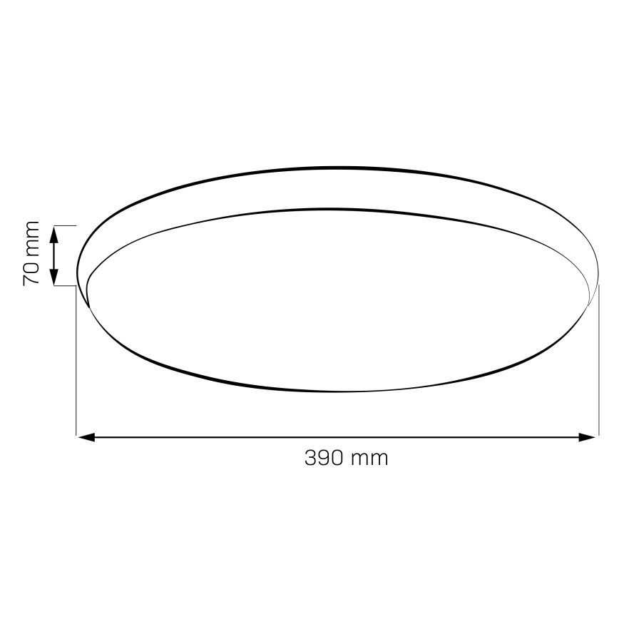 LED таванно осветително тяло LIBRA LED/24W/230V 4000K диаметър 39 cm черно