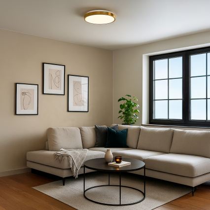 LED таванно осветително тяло LIBRA LED/24W/230V 4000K диаметър 39 см златно