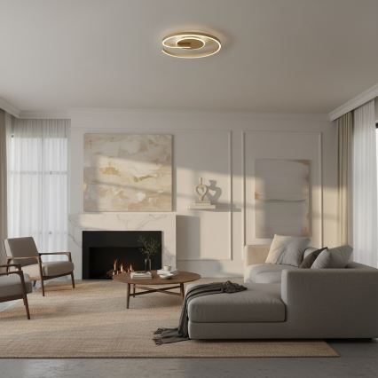 LED таванно осветително тяло LORENZO LED/22W/230V Ø 50 см, златно