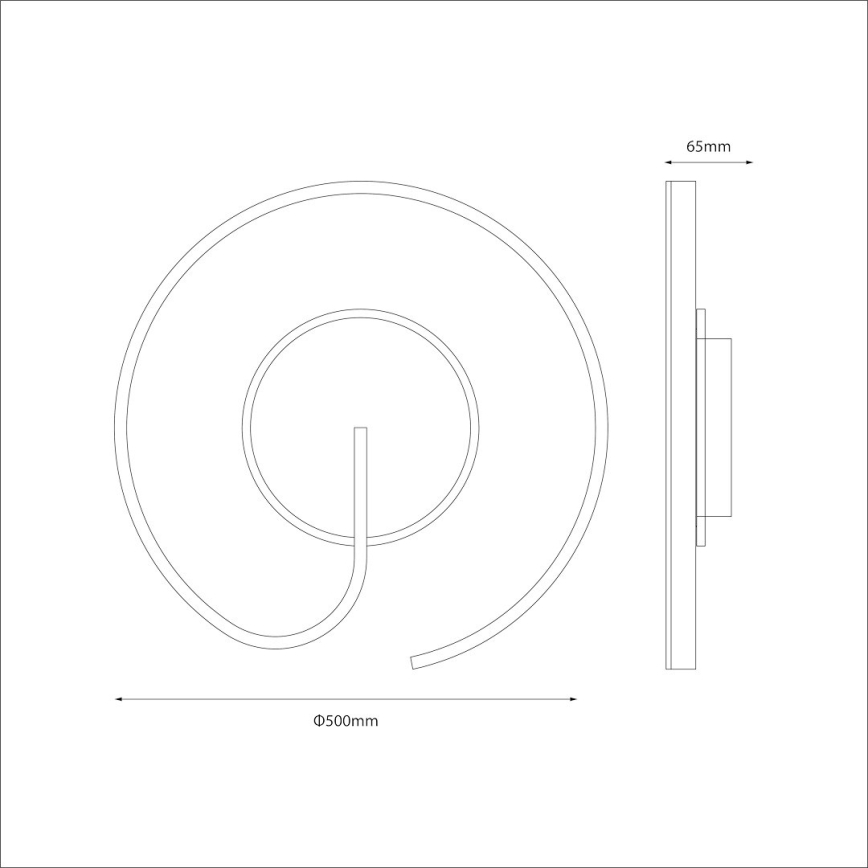 LED таванно осветително тяло LORENZO LED/22W/230V Ø 50 см, златно