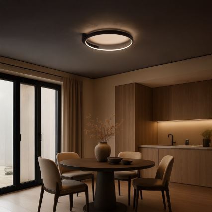 LED таванно осветително тяло LUNA LED/18W/230V Ø 42,5 см, черно