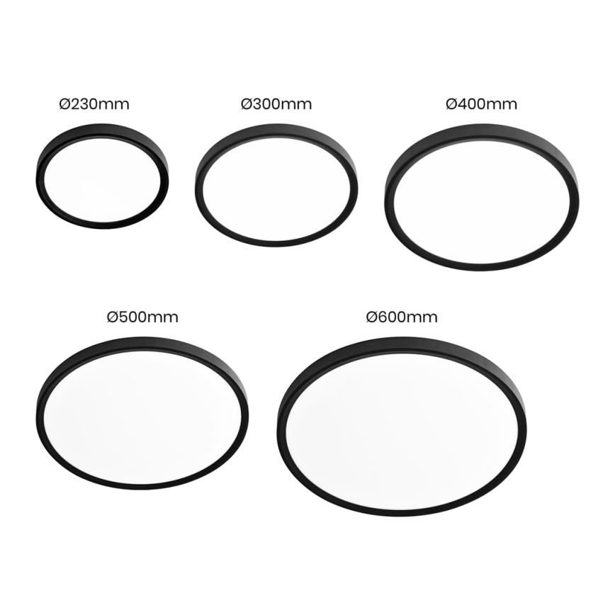 LED таванно осветително тяло MAQ LED/24W/230V 3000/4000/6500K IP40 черно