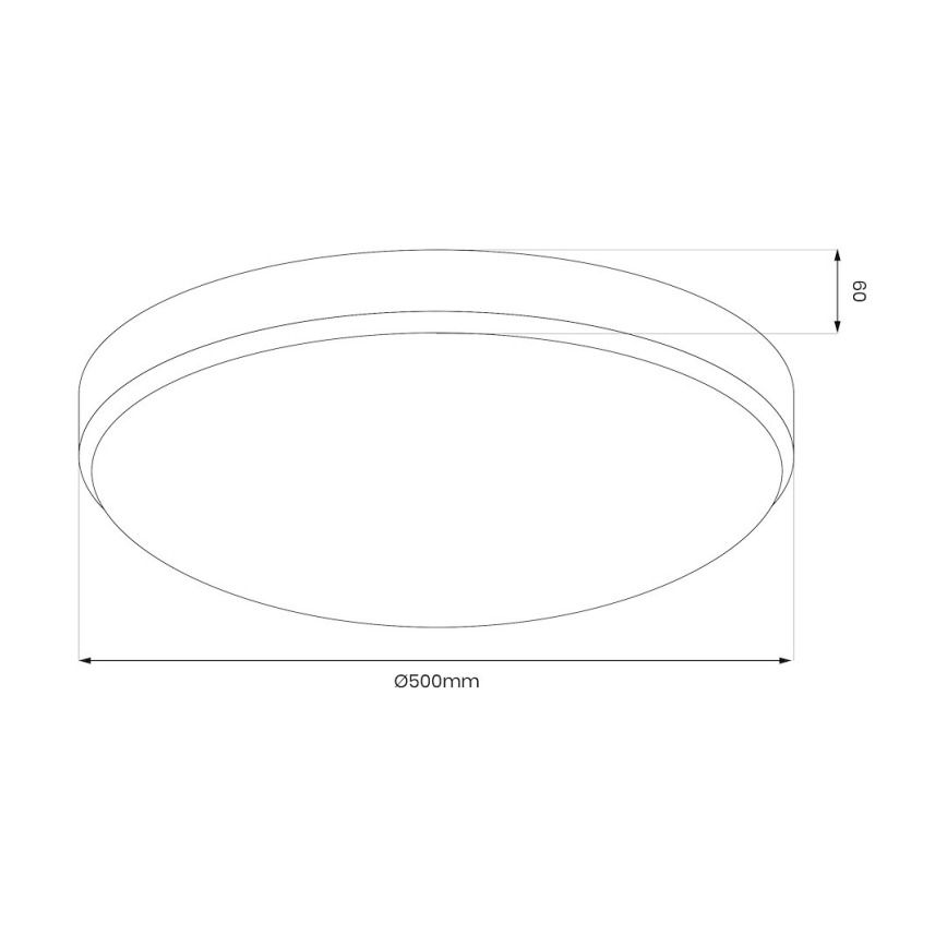 LED таванно осветително тяло MAYA LED/36W/230V, диаметър 50 см, черно