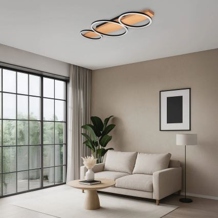 LED таванно осветително тяло MELISA LED/28W/230V 26,5x70 cm бор