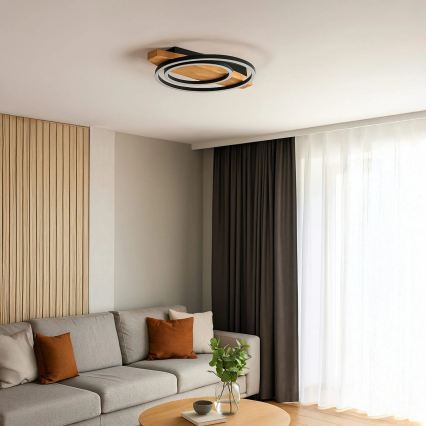 LED таванно осветително тяло MELISA LED/28W/230V 30x40 cm, цвят бор