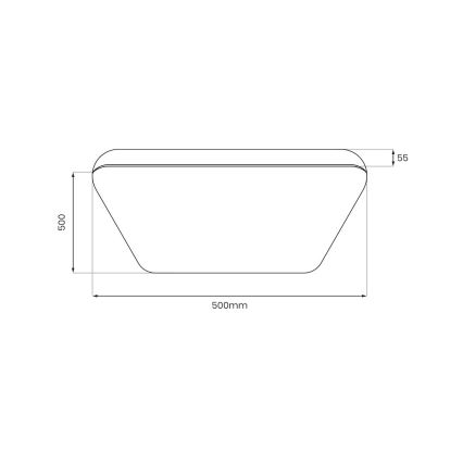 LED таванно осветително тяло NEMO LED/36W/230V 50x50 см черно